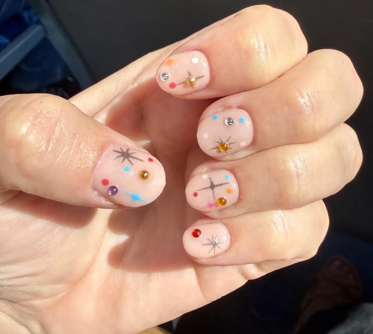 Hand-painted nail art